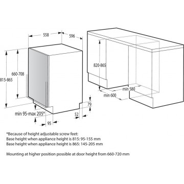 Gorenje GV62040 Πλυντήριο Πιάτων Πλήρως Εντοιχιζόμενο Π59.6xΒ55.8xY81.5εκ.